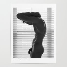Male Nude In The Window Self-Portrait Poster