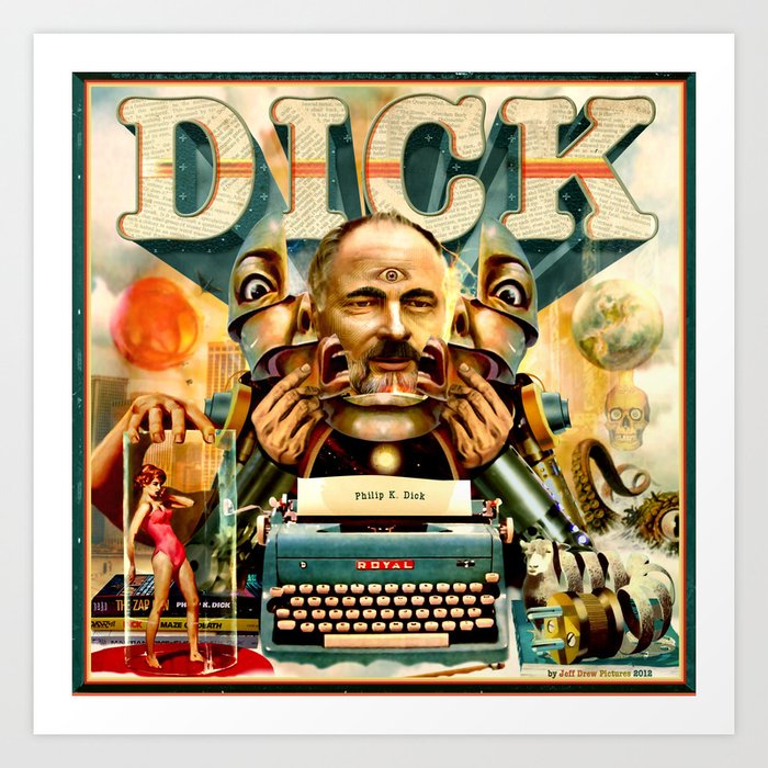 Portrait of Philip K. Dick Art Print
