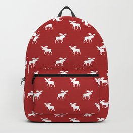 White Moose Silhouette Backpack