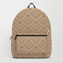 Paris Elegance - Cream Beige Geometry Backpack