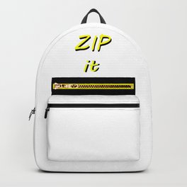 Zip it Black Yellow jGibney The MUSEUM Gifts Backpack