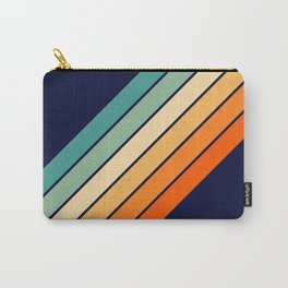 Farida - 70s Vintage Style Retro Stripes Carry-All Pouch