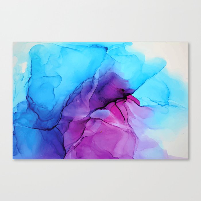 Vibrant Multi colored Alcohol Ink Canvas Wall Art,