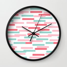 Karena - abstract minimal trendy pattern palette lines dash grid urban affordable dorm college decor Wall Clock