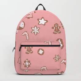 Christmas cookies pattern pink Backpack