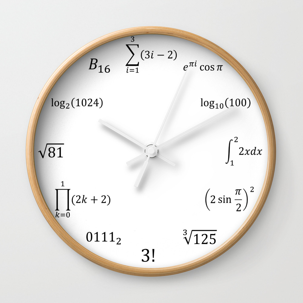 Math Equation Formula Numbers Wall Clock Mathematics 