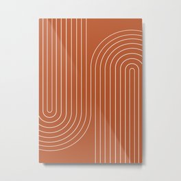 Minimal Line Curvature IX Metal Print