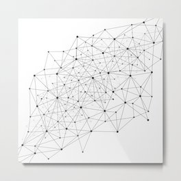 Networks concept and cloud computing, structure of society, variants of decisions, neural network Metal Print