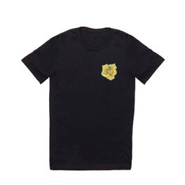 Yellow and Turquoise Rose T Shirt