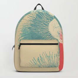 Abstract art gestual and organic flower Backpack