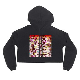 Multicolor comic book maze with RGB square pixels Hoody