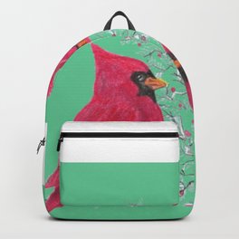 Three Cardinals And Berries Backpack