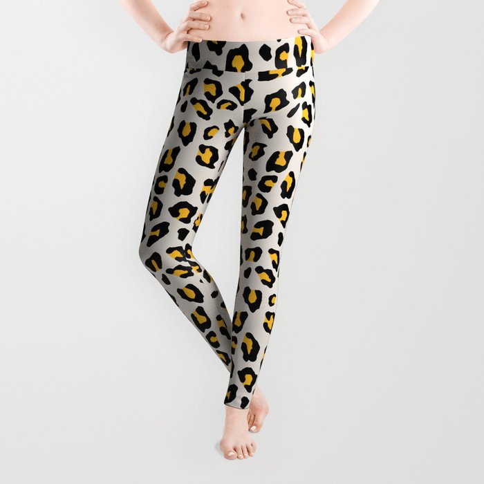 Leopard Print - Mustard Yellow Leggings by silverpegasus ...