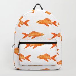 Orange Goldfish Watercolor Backpack