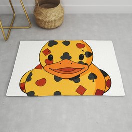 Card Suit Pattern Rubber Duck Rug