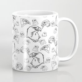 Birds of Prey - black on white Coffee Mug