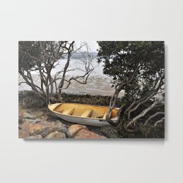 Waiting for the Tide Metal Print