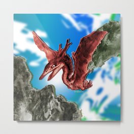 Flying Dragon - Yellowbox ink painting Metal Print