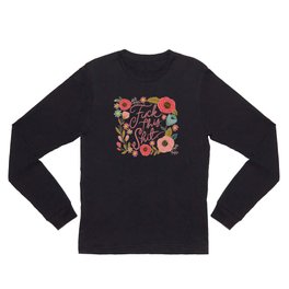 Pretty Swe*ry: F this Sh*t Long Sleeve T Shirt | Floral, Drawing, Digital, Vector, Fuck, Typography, Illustration, Cuss 