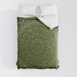 Mandala Royal - Green and Gold Comforter