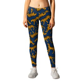 Tigers (Navy Blue and Marigold) Leggings