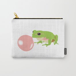 Bubble Gum Frog Blowing Bubble Carry-All Pouch