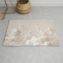 Light Academia Aesthetic white clouds Rug