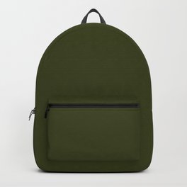 CHIVE dark green solid color Backpack