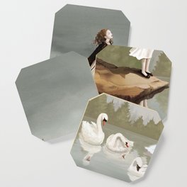 girl with swans Coaster