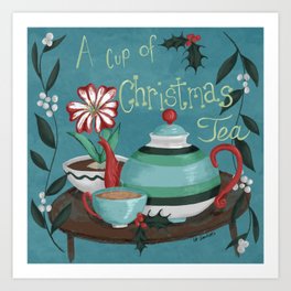 A Cup of Christmas Tea Art Print