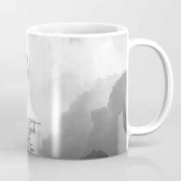 Faith is a Black and White Bird Square Artwork Coffee Mug