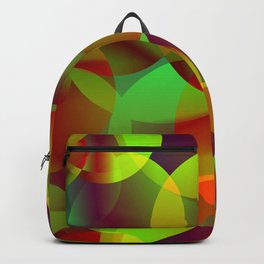 Vector abstract seamless background from space yellow and green bright circles and bubbles for fabri Backpack