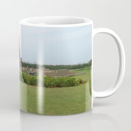 Stone Temple garden view Mahabalipuram - Nature photography Coffee Mug