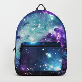 Fox Fur Nebula : Purple Teal Galaxy Backpack