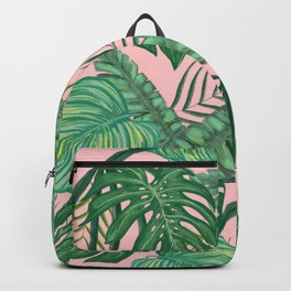 Tropical greens leaves design Backpack