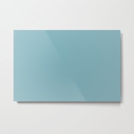 Balmy Light Pastel Blue Solid Color Pairs To Sherwin Williams Ebbtide SW 6493 Metal Print