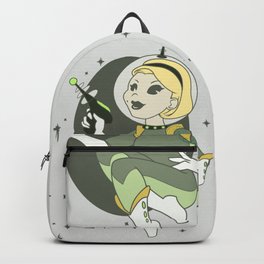 Old Cartoon Style pin up - Space Warrior Backpack