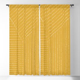 Lines (Mustard Yellow) Blackout Curtain