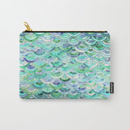 Marble Mosaic in Mint Quartz and Jade Carry-All Pouch