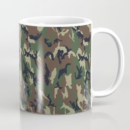 Woodland Forest Camouflage Pattern Coffee Mug