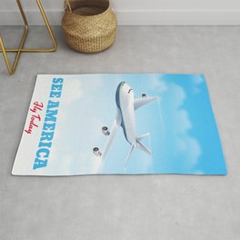 See America - Fly today! Poster Rug
