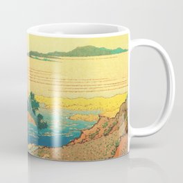 Waters of Goh - Ocean Nature Landscape in Yellow and Blue Coffee Mug