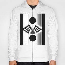 Black and White Mid Century Modern Arches  Hoody