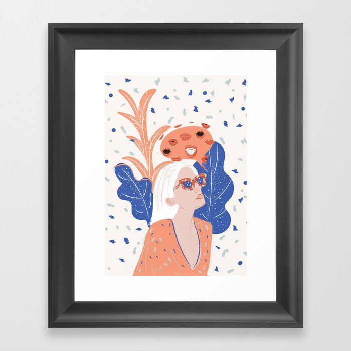 Thinkin About Kissin You Framed Art Print