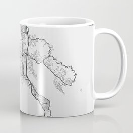 Mill Valley - California - US Gray Map Art Coffee Mug