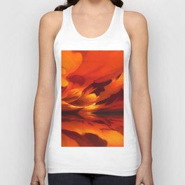 Red Hot Orange and Yellow Engulfed in Flames Tank Top