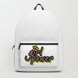 Girl Power, Flower, Girly design, Girls t shirt,, Backpack