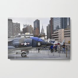 A British Harrier Jet in New York Metal Print