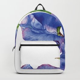 Watercolor Painting_Sweet Pea Flower Backpack