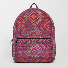 N118 - Pink Colored Oriental Traditional Bohemian Moroccan Artwork. Backpack